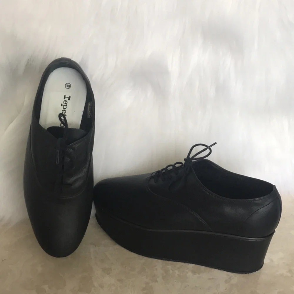 repetto plataform leathers Italian shoes size 8​​​​